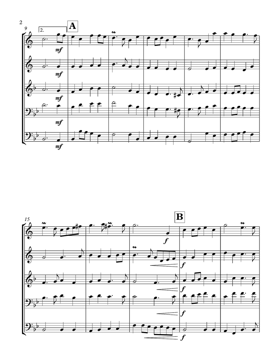 Prelude to Te Deum - Marc-Antoine Charpentier (1634-1704) arr. Jon Clark Brass Ensemble scores gallery preview page 2
