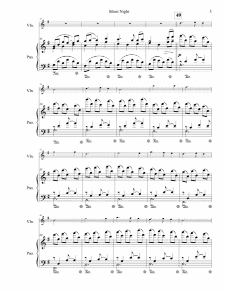 Silent Night for Solo Violin image number null