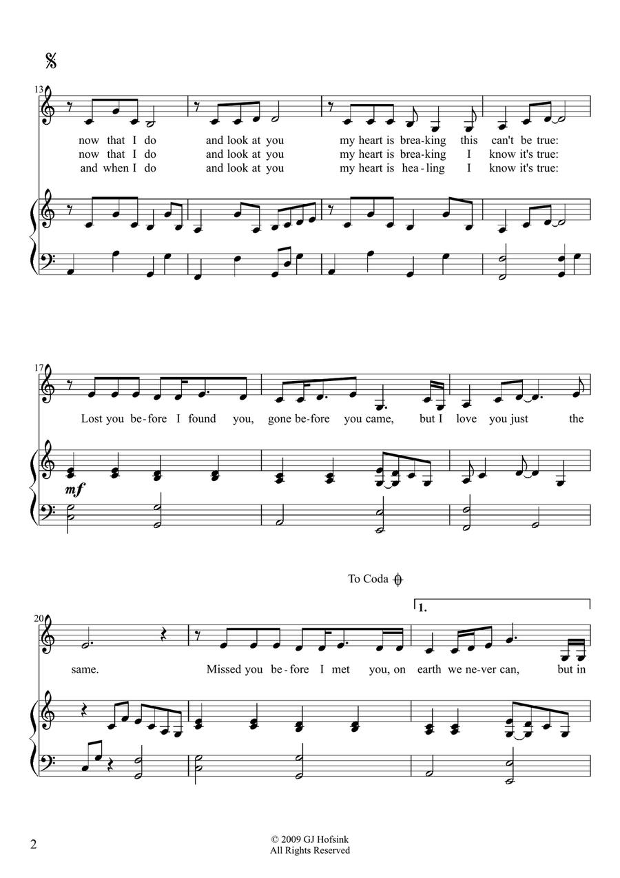 Still (memorial version) Piano, Vocal scores gallery preview page 2