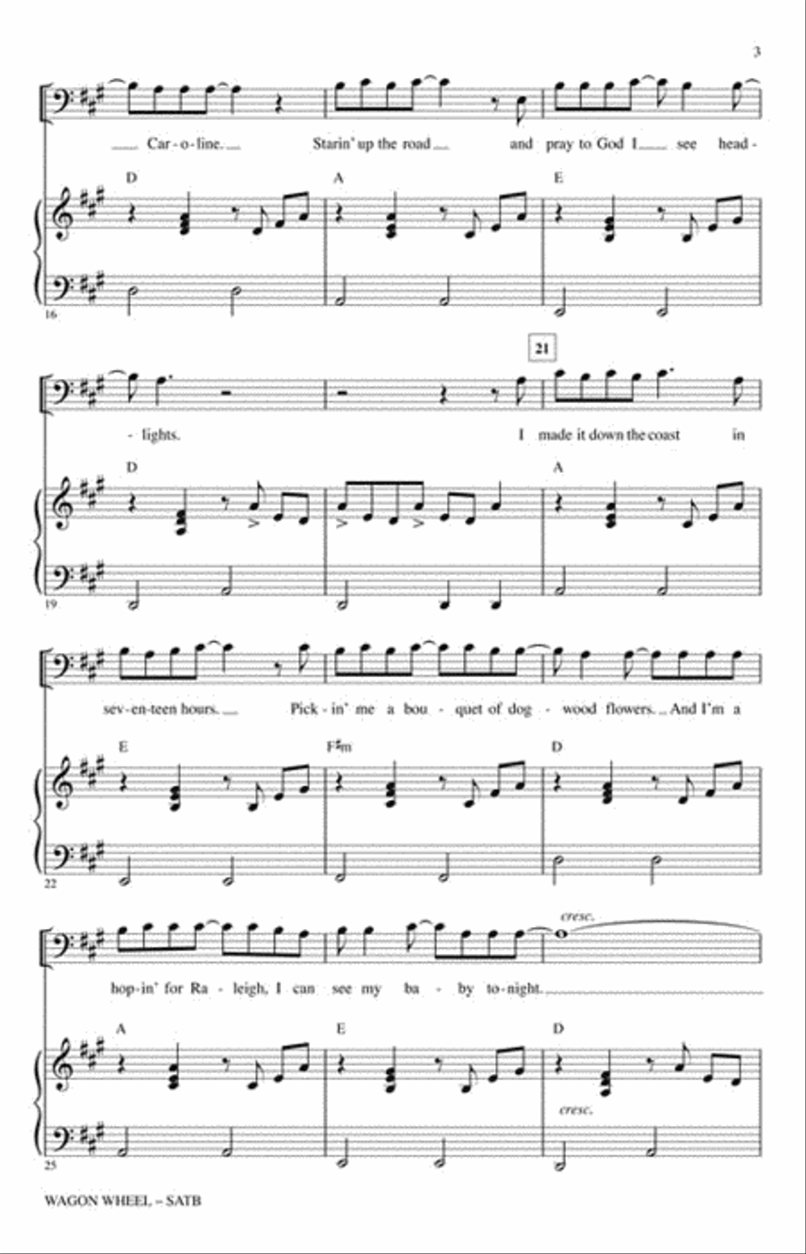 Wagon Wheel 4-Part scores gallery preview page 3