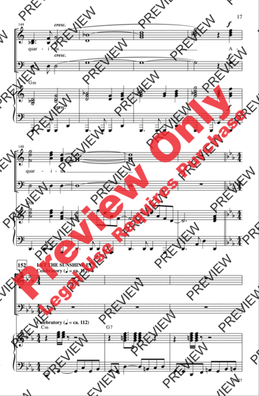 Hair: A Choral Medley 3-Part scores gallery preview page 17