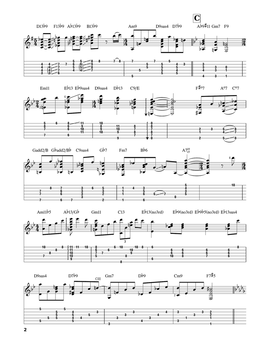 Nature Boy (arr. Matt Otten) Electric Guitar scores gallery preview page 2