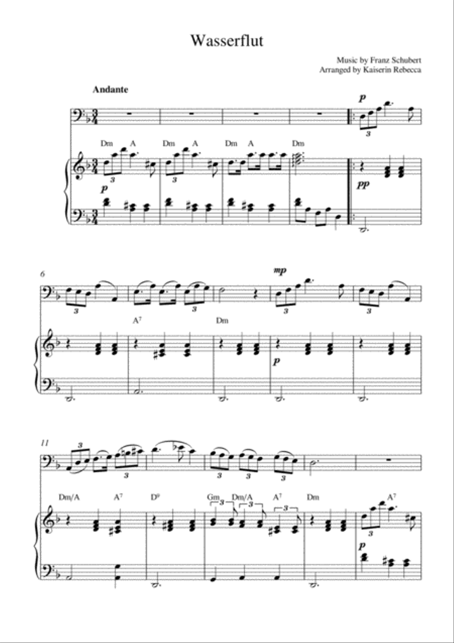 Wasserflut Bassoon scores gallery preview page 1