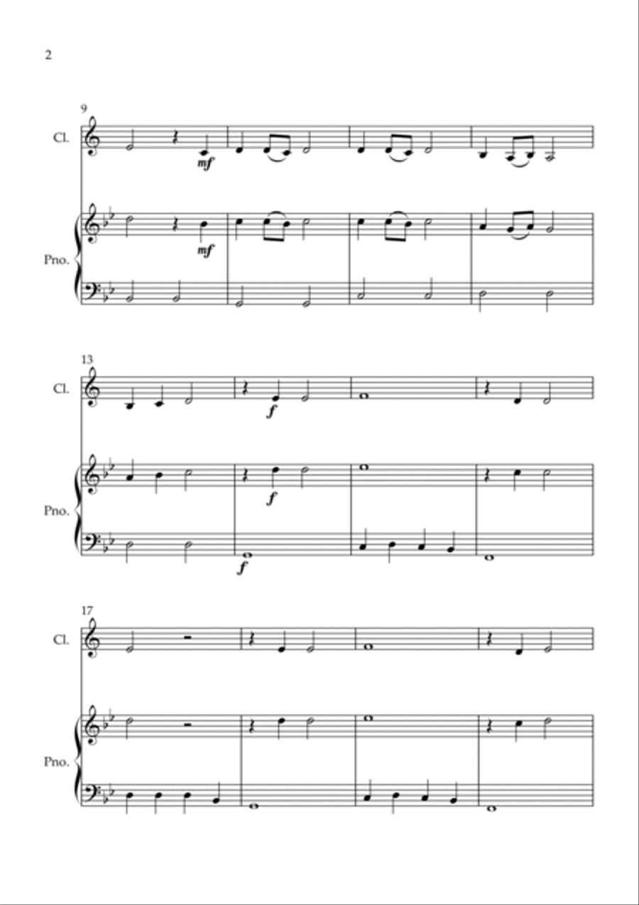 Flowers Flowers B-Flat Clarinet scores gallery preview page 2