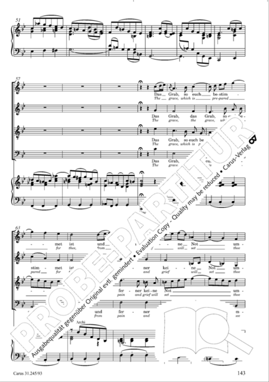 St. John Passion (Johannes-Passion) 4-Part scores gallery preview page 144