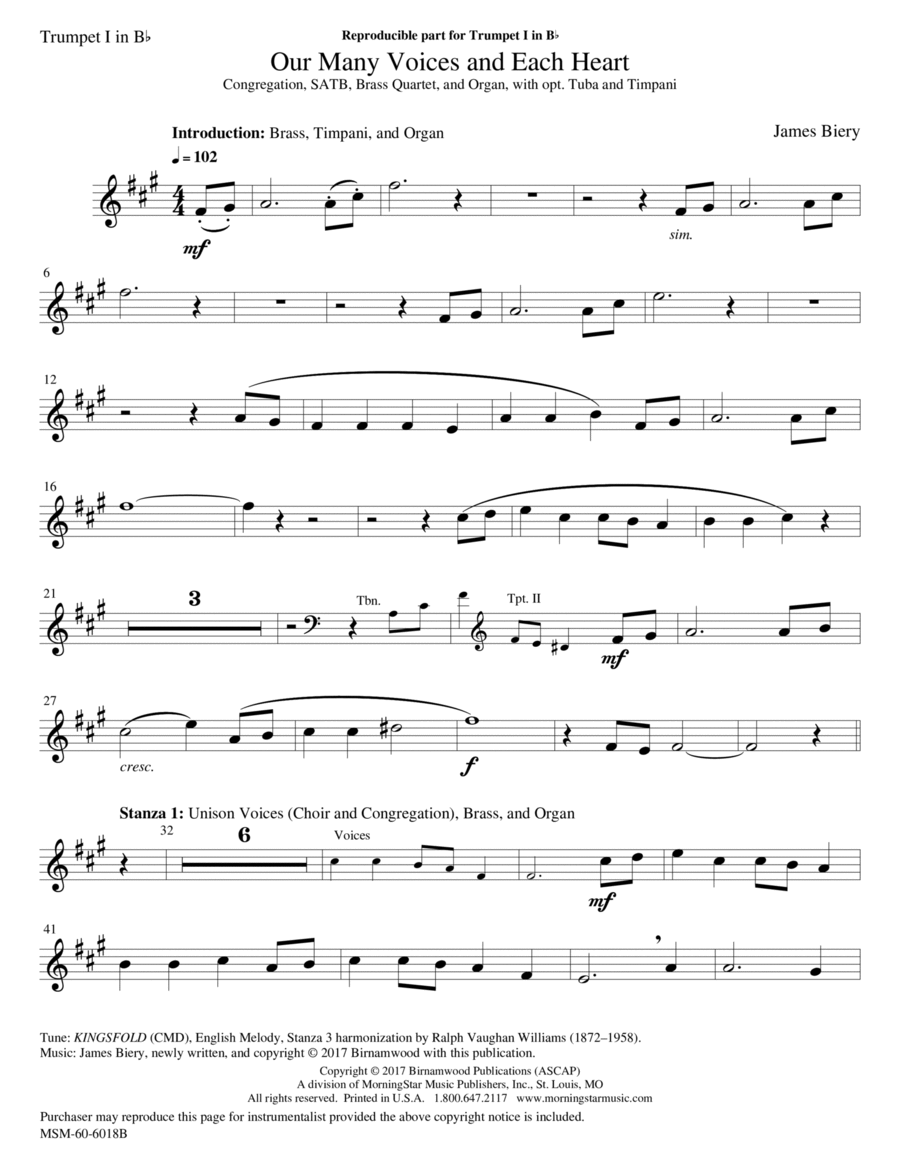 Our Many Voices and Each Heart Choir scores gallery preview page 1