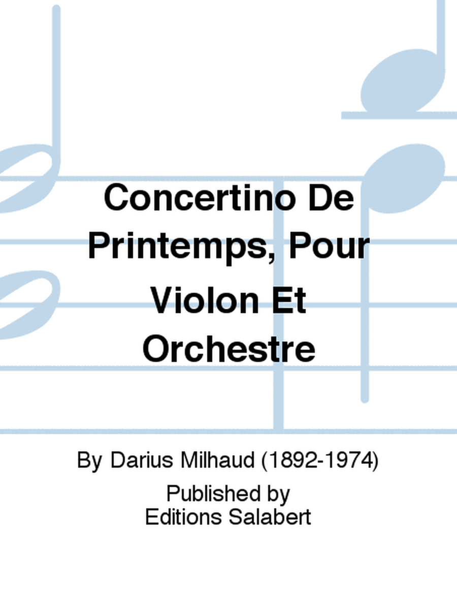 Concertino de Printemps Op.135