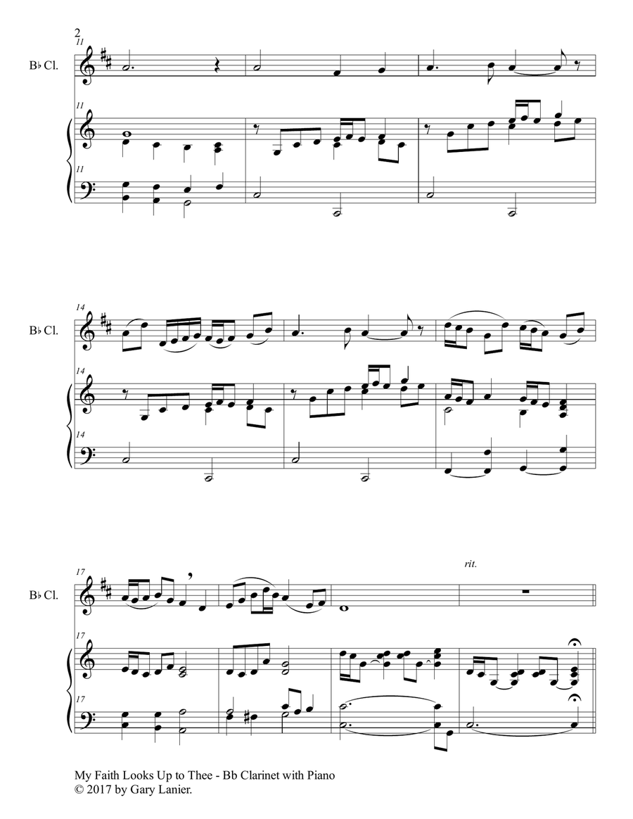 3 Hymns of Faith, Blessing & Praise (For Oboe & Piano with Score/Parts) Piano scores gallery preview page 3