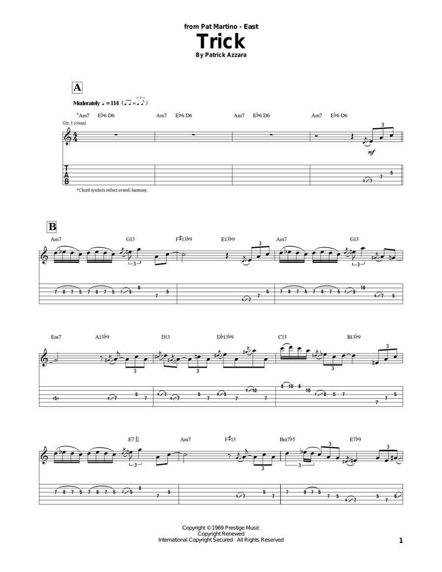 Trick Electric Guitar scores gallery preview page 1
