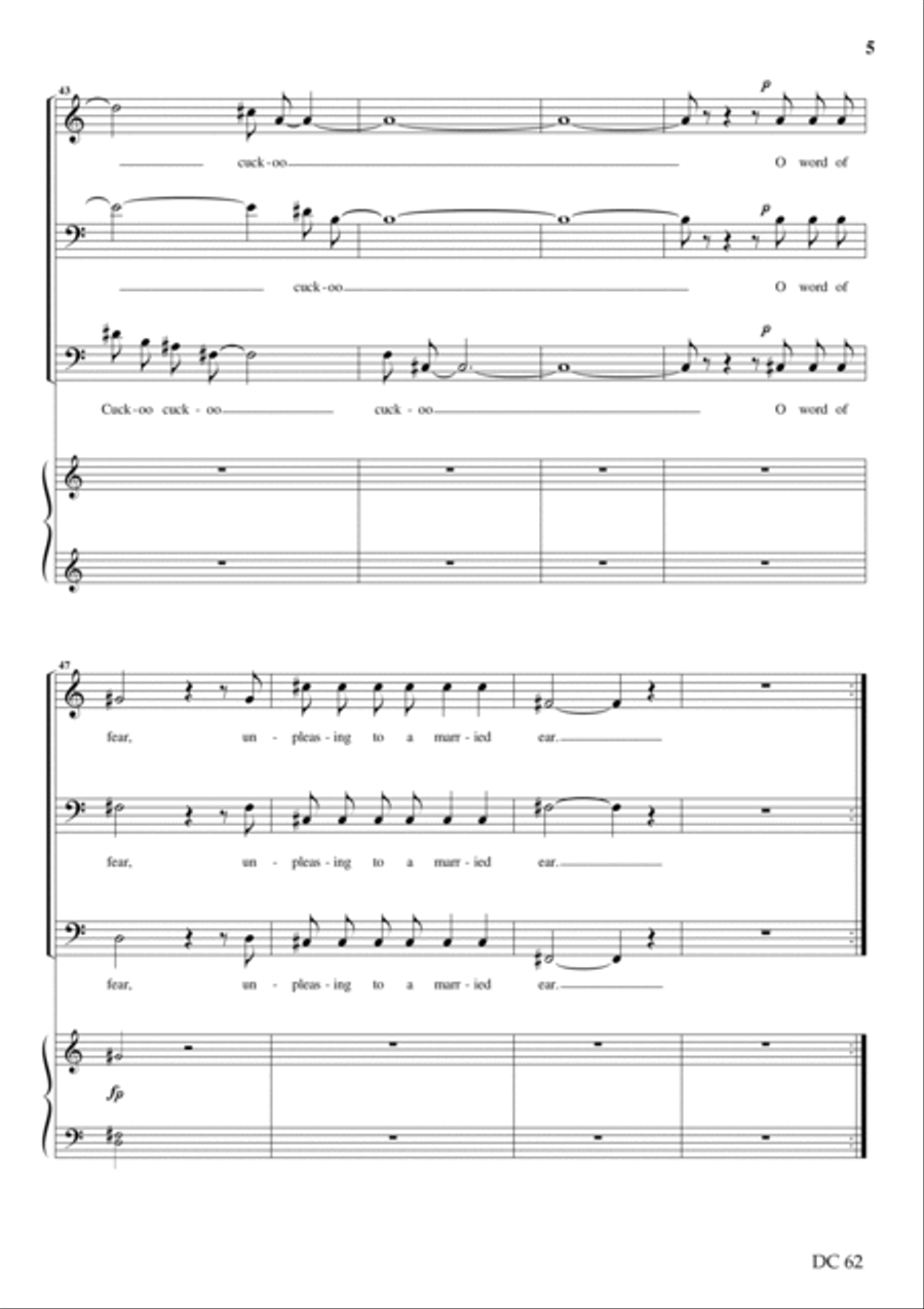 When Daisies Pied and Violets Blue Small Ensemble scores gallery preview page 5