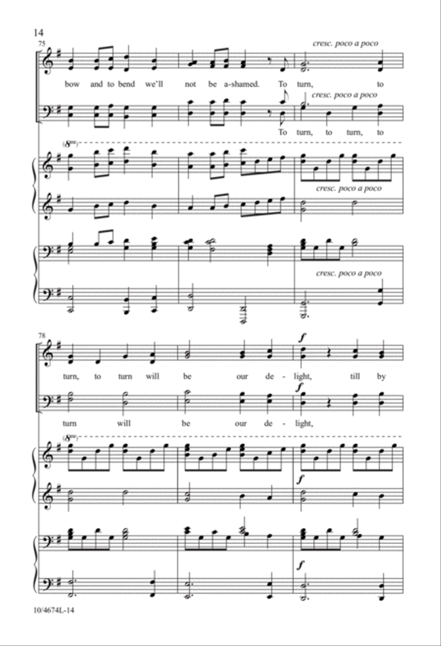 Simple Gifts 4-Part scores gallery preview page 14