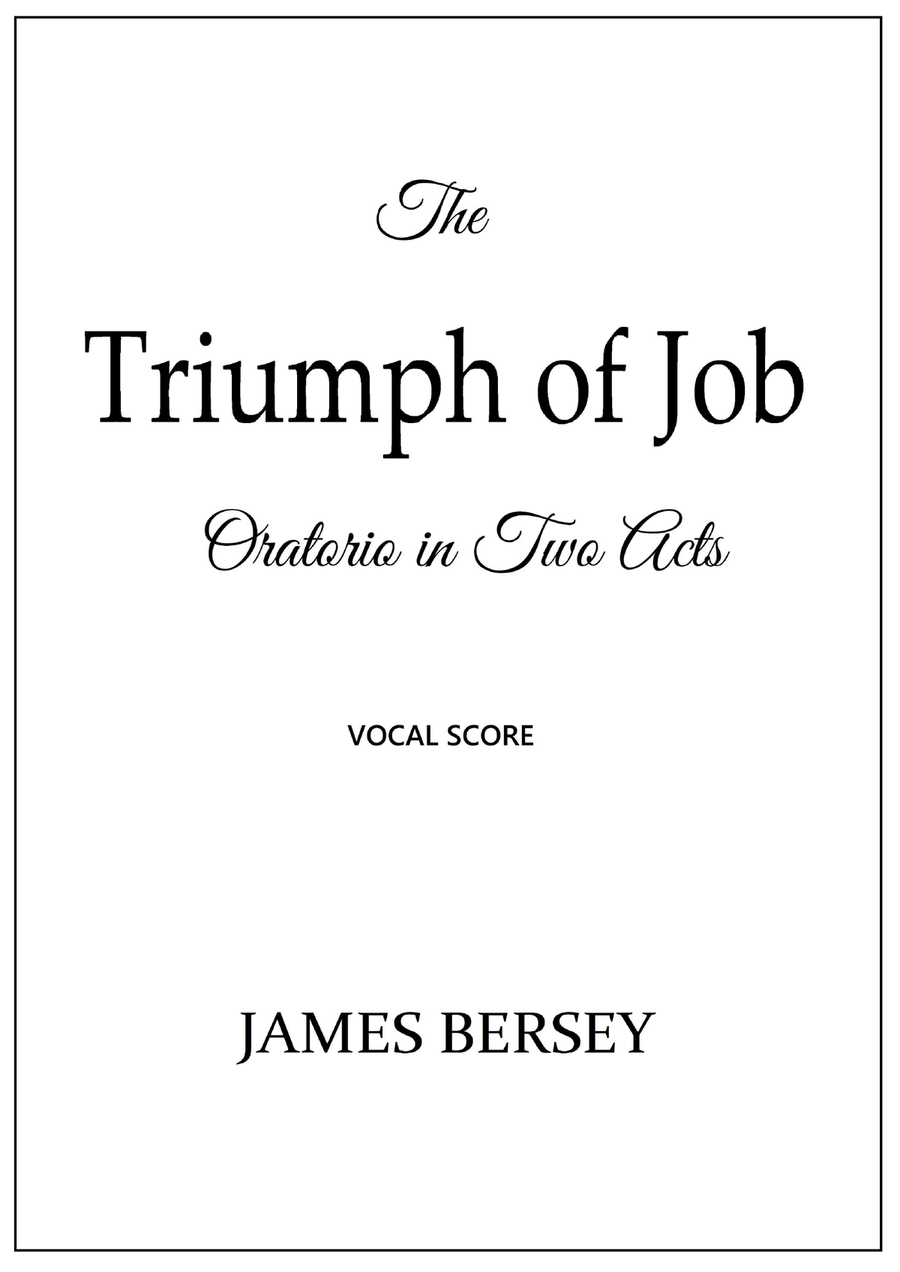 The Triumph of Job (Oratorio) Piano, Vocal scores gallery preview page 1