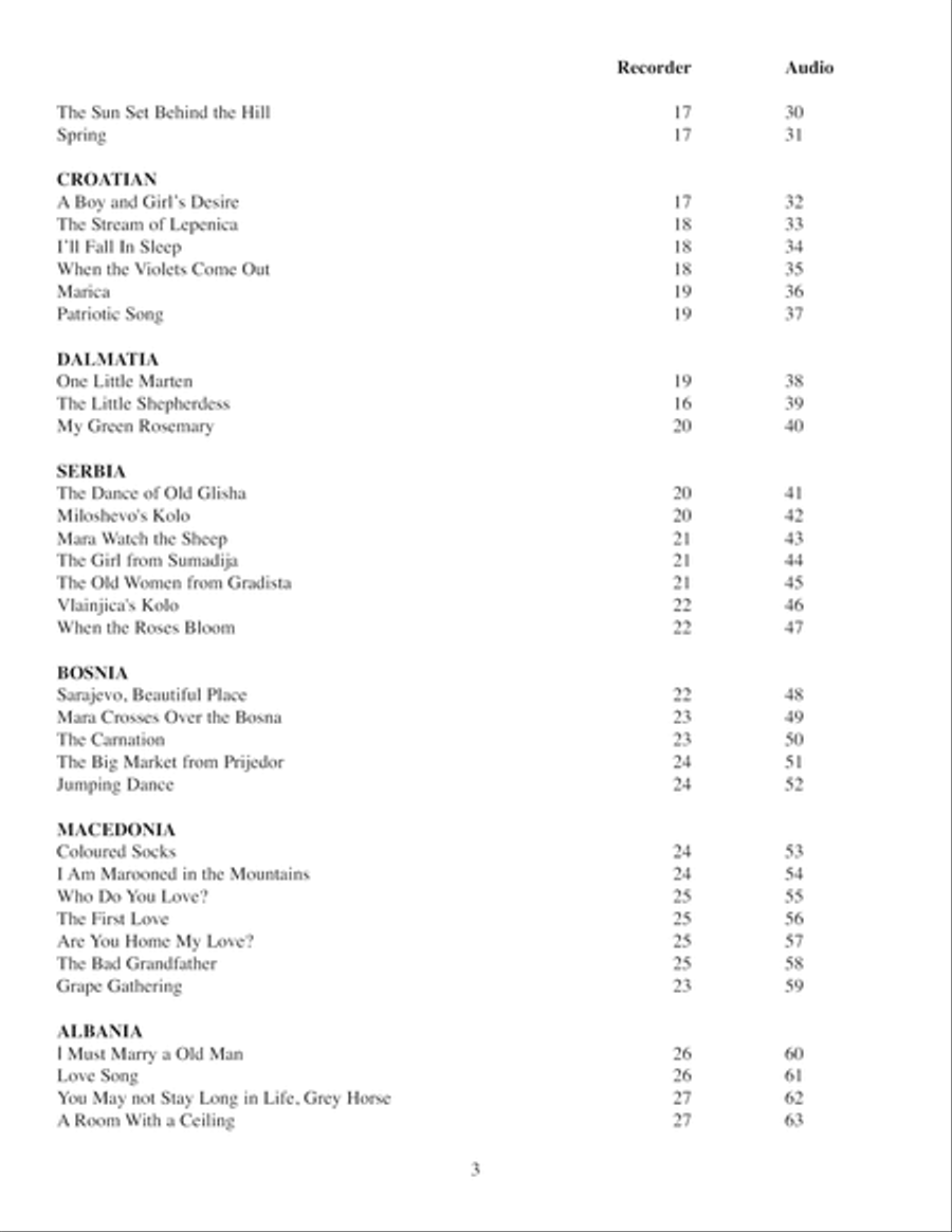 Recorder Solos On Balkan Folk Songs and Dances Recorder scores gallery preview page 4