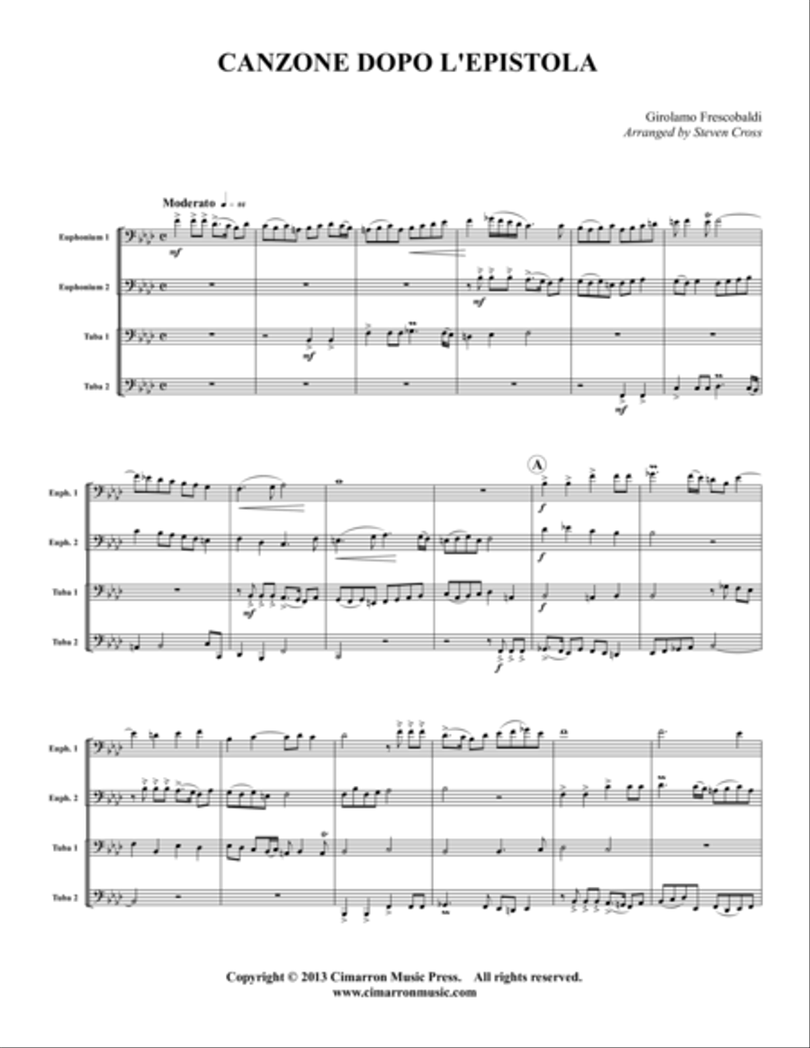 Canzone Dopo L'Epistola Canzone Dopo L'Epistola EETT scores gallery preview page 1