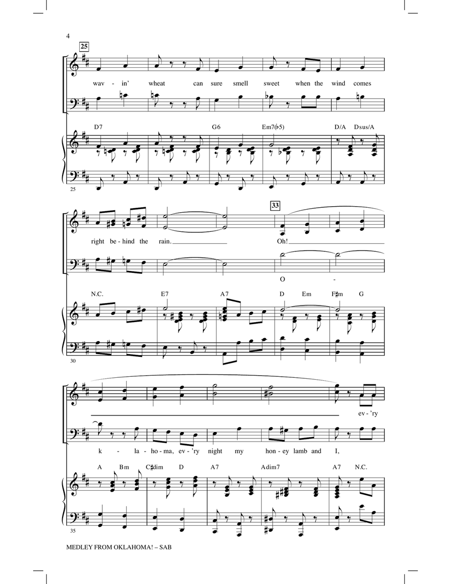 Oklahoma! (Medley) (arr. John Leavitt) 3-Part scores gallery preview page 3