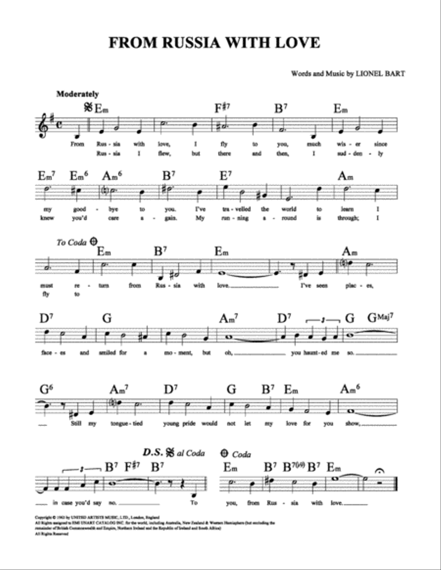 From Russia With Love From Russia With Love School and Community scores gallery preview page 1