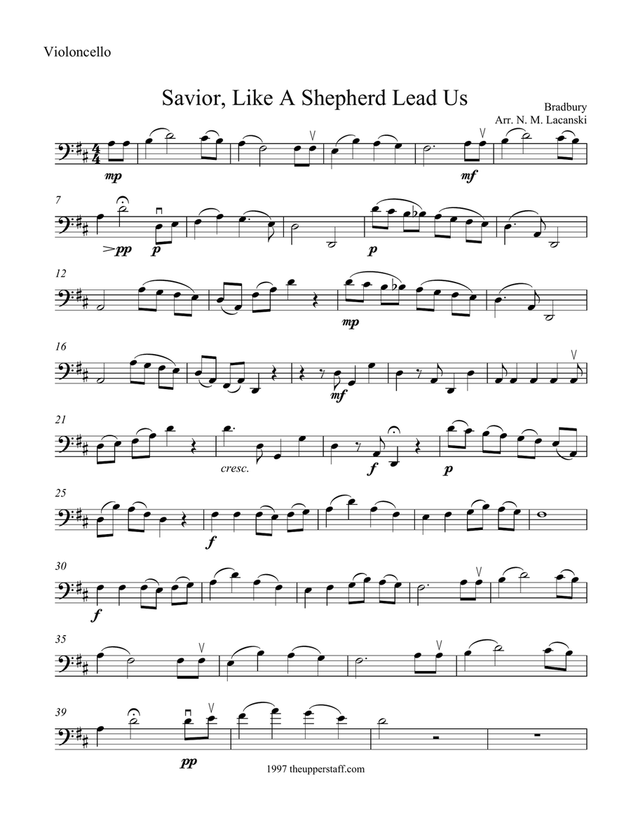 Savior Like a Shepherd Lead Us String Quartet scores gallery preview page 1