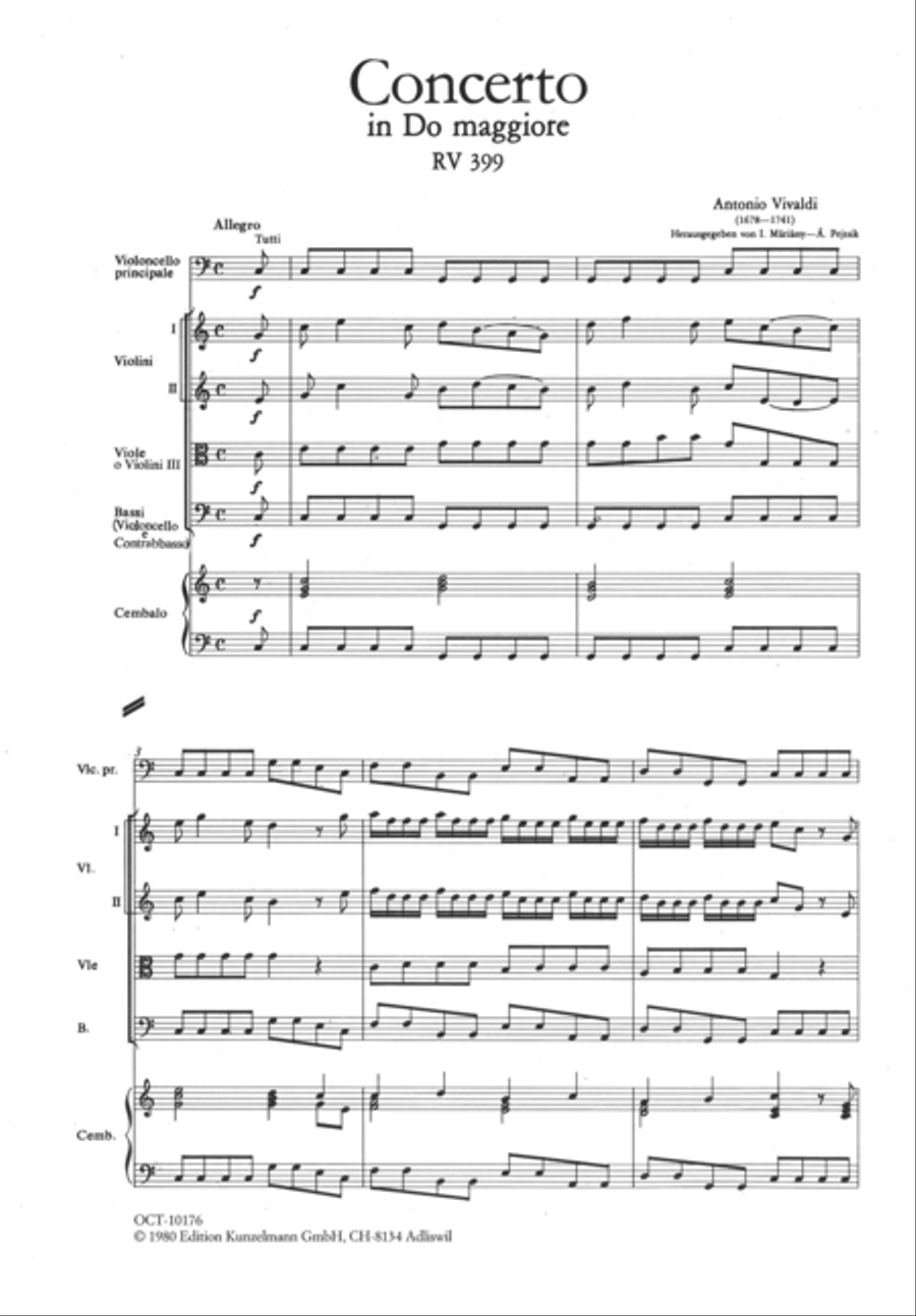 Concerto for cello in C major Cello Solo scores gallery preview page 2
