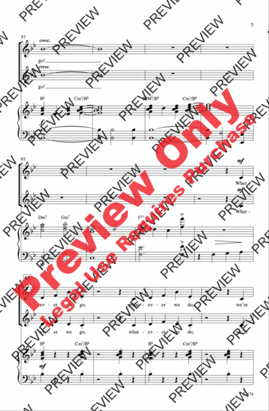 Together Wherever We Go 2-Part scores gallery preview page 7