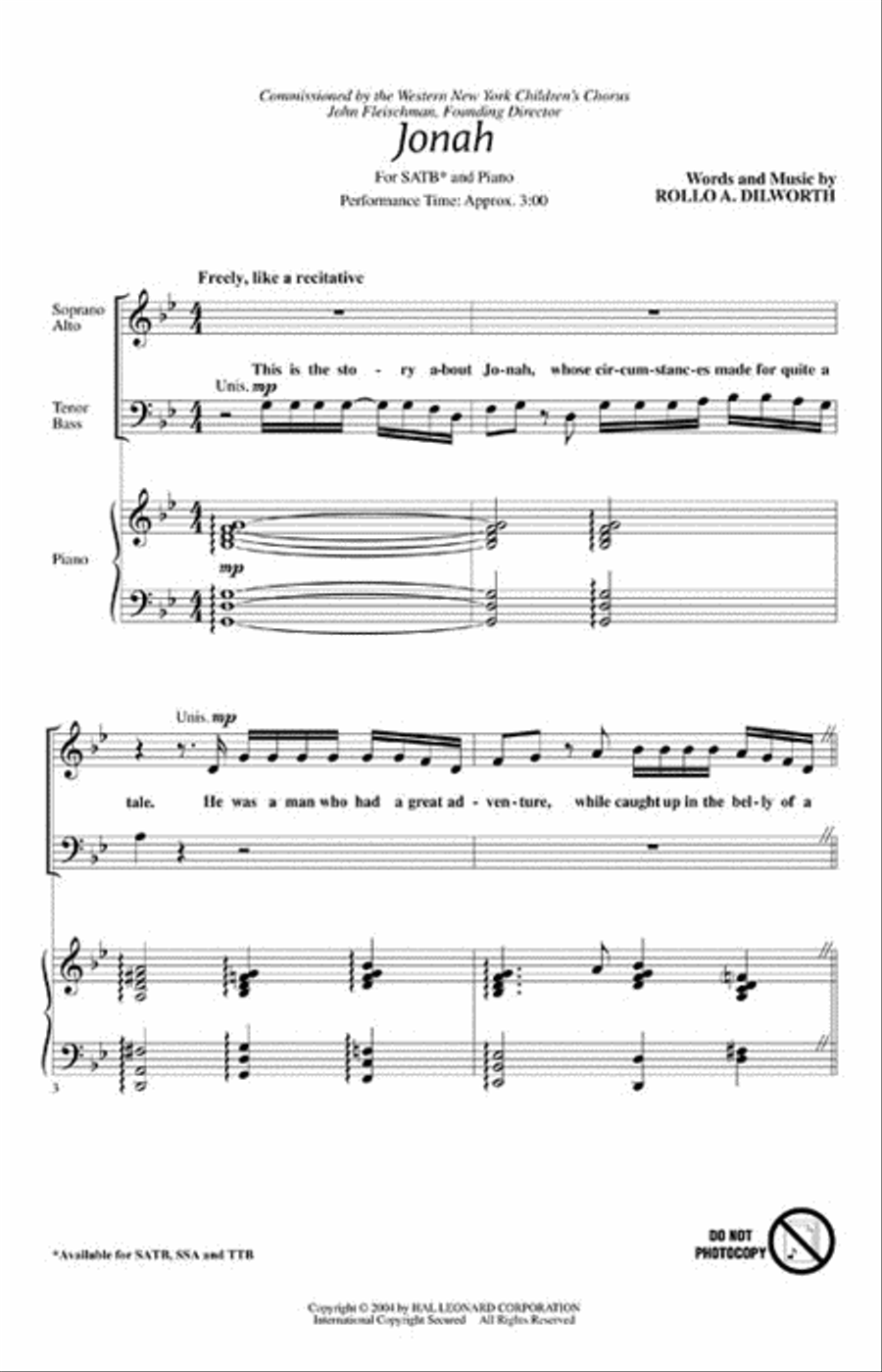 Jonah 4-Part scores gallery preview page 2