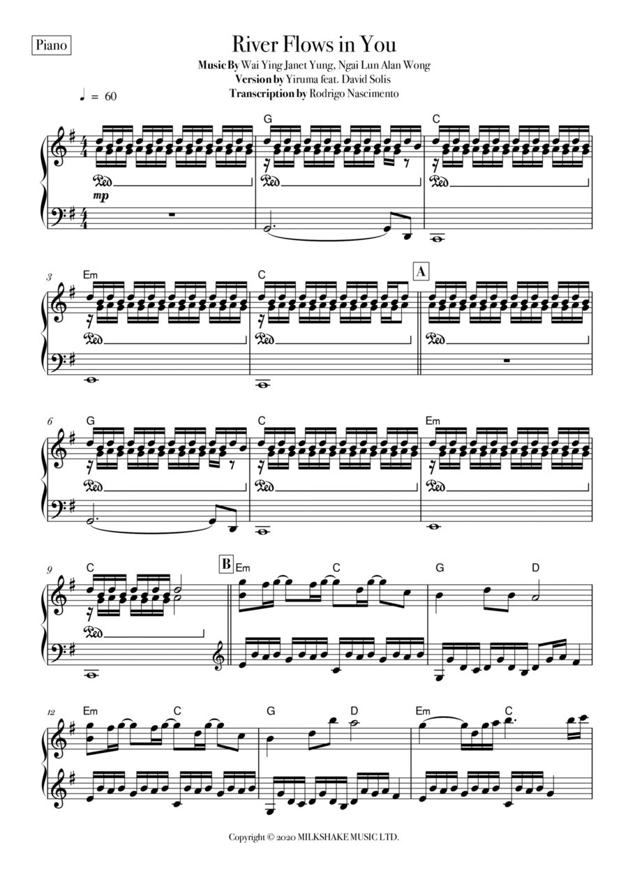 River Flows To You Ep16 Piano Quintet scores gallery preview page 1