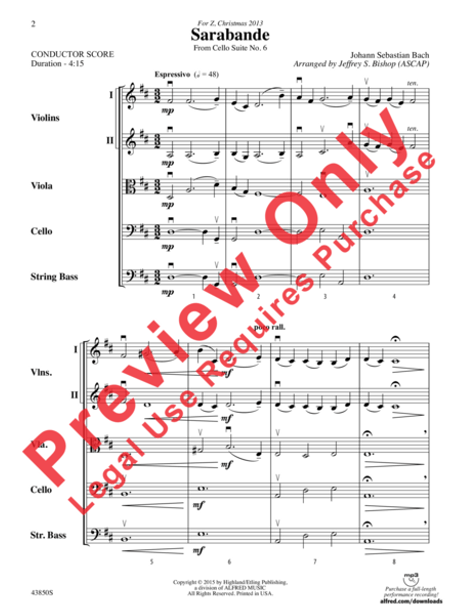 Sarabande String Orchestra scores gallery preview page 3