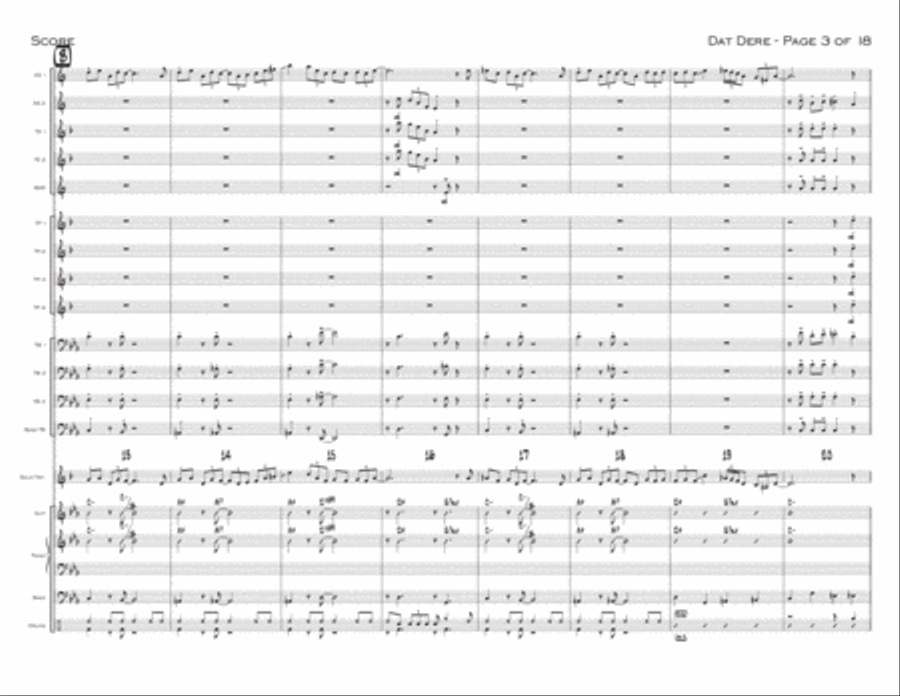 Dat Dere Dat Dere Jazz Ensemble scores gallery preview page 3