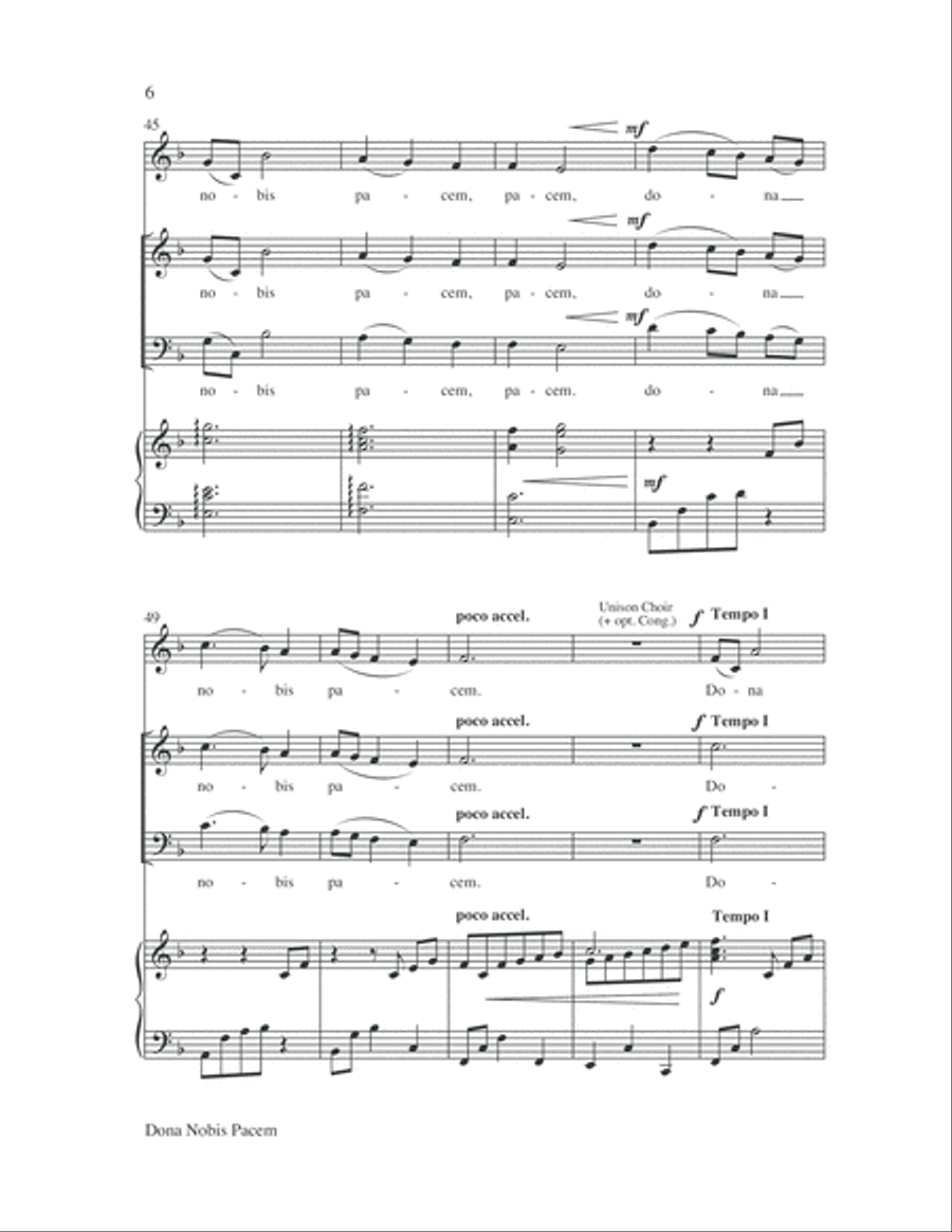 Dona Nobis Pacem Dona Nobis Pacem Unison Choir scores gallery preview page 7