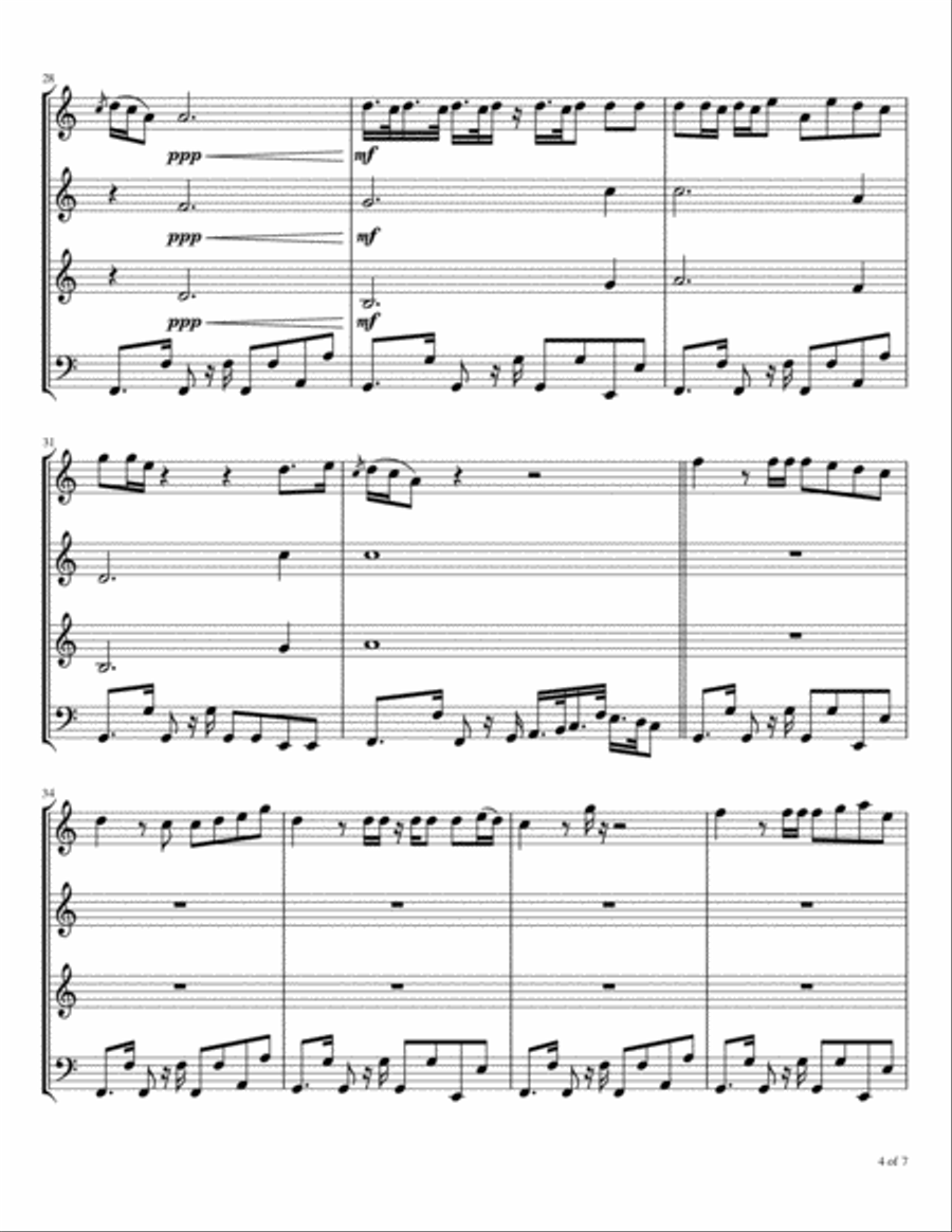 Millionaire Woodwind Quartet scores gallery preview page 5