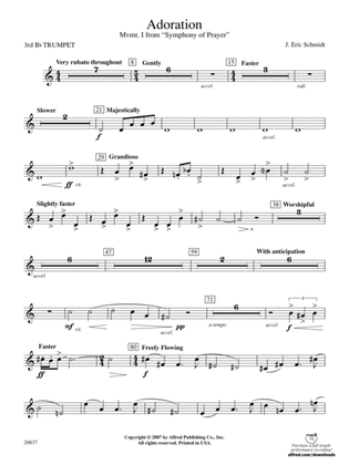 Adoration (Movement 1 from Symphony of Prayer): 3rd B-flat Trumpet