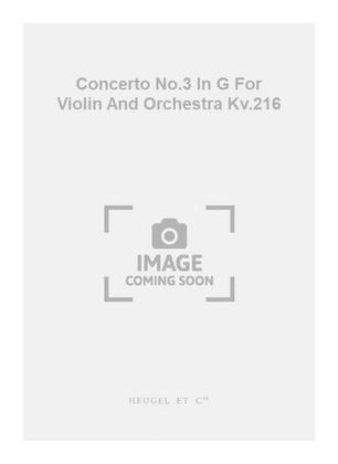 Book cover for Concerto No.3 In G For Violin And Orchestra Kv.216