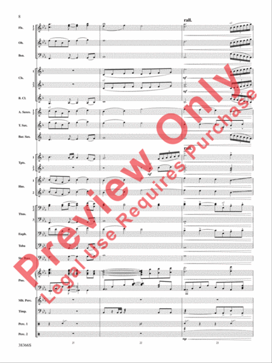 October Farewell October Farewell Concert Band scores gallery preview page 9