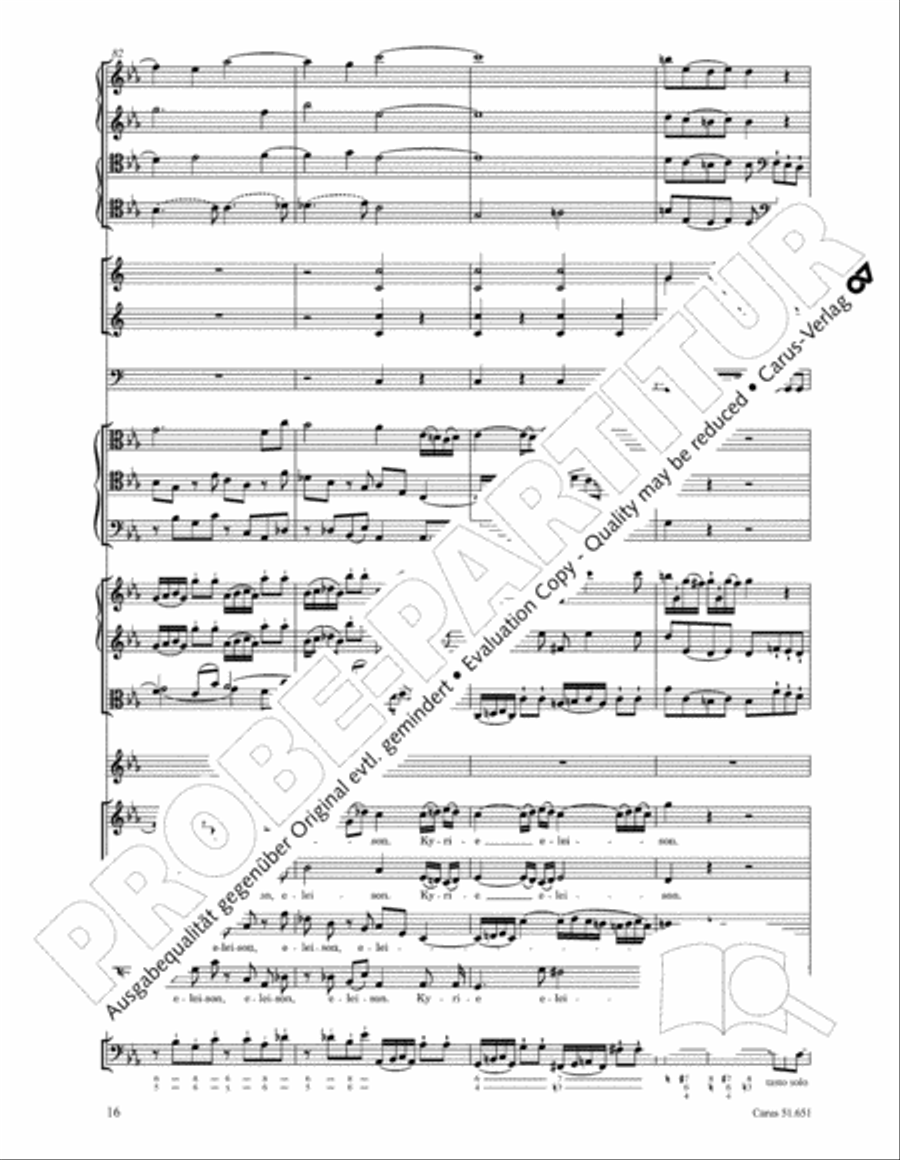 C Minor Mass, K. 427 (Missa in c KV 427) 4-Part scores gallery preview page 32