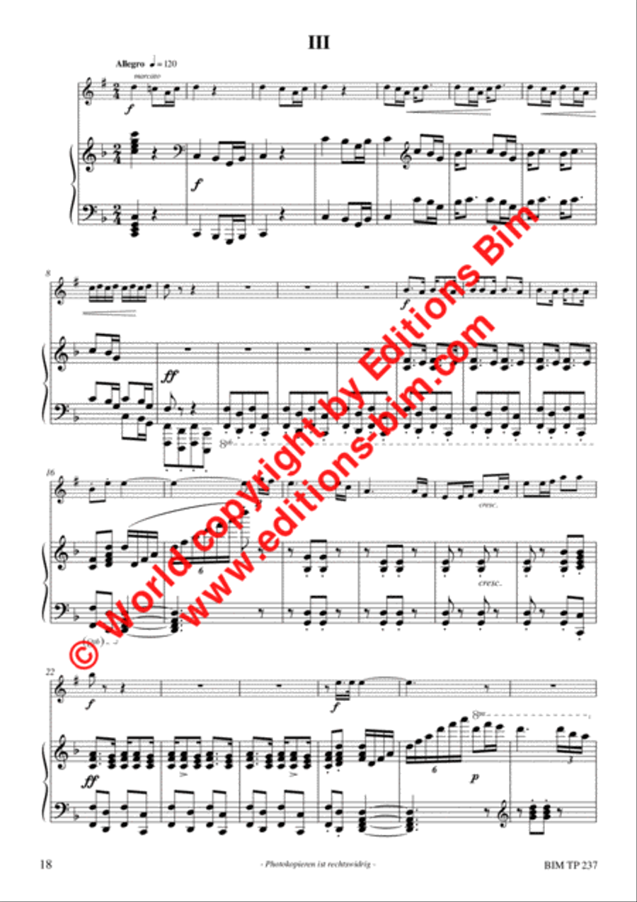 Sonatine in F Trumpet Solo scores gallery preview page 9