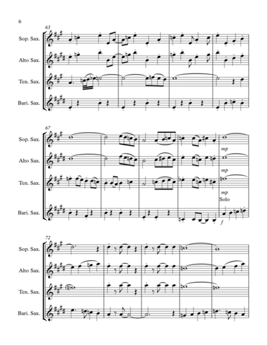 Puttin' On The Ritz Puttin' On The Ritz Woodwind Quartet scores gallery preview page 6