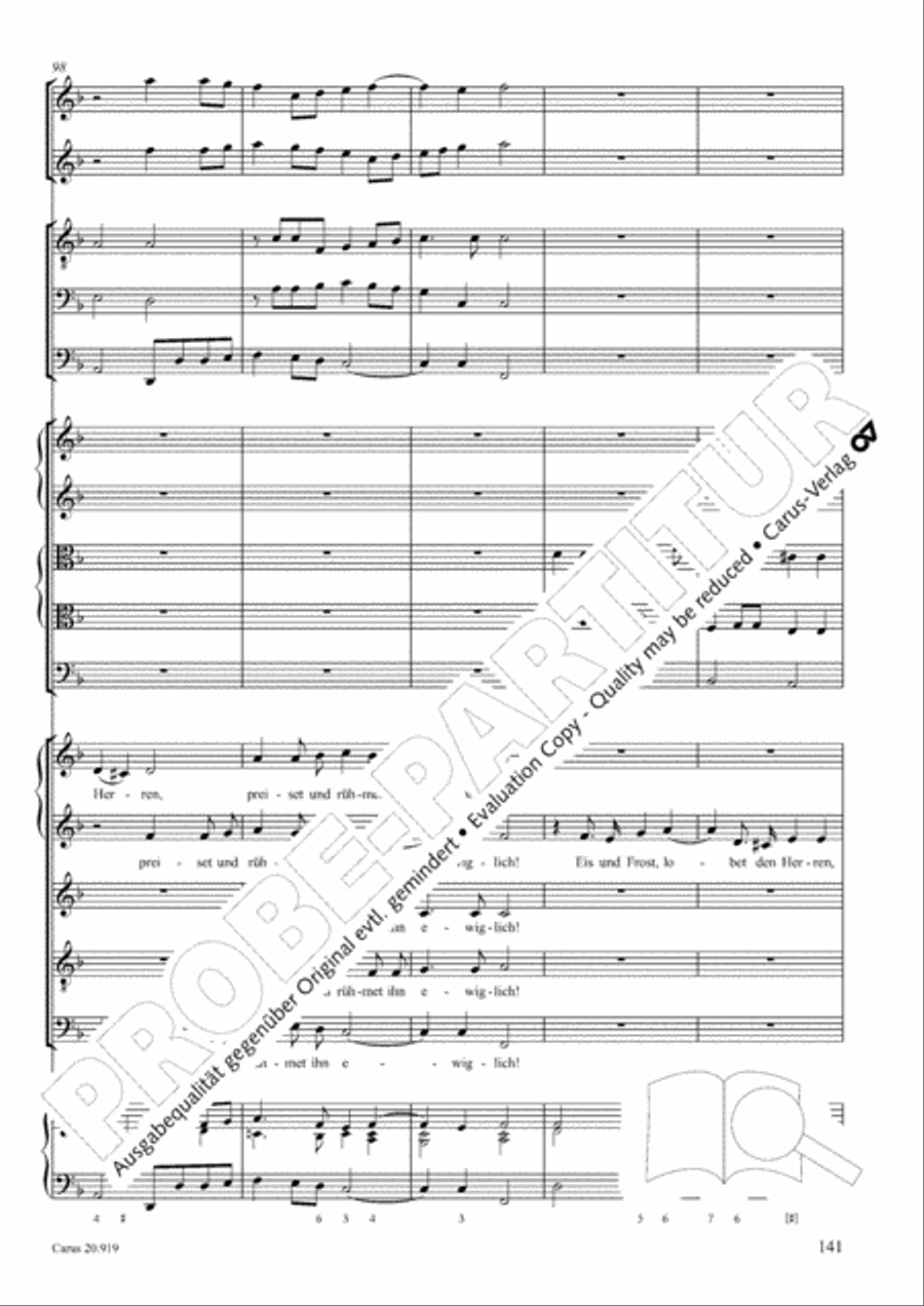 Opera varia I. Works with 1-7 parts (Complete edition, vol. 19) [Werke mit 1-7 obligaten Stimmen] Score scores gallery preview page 198