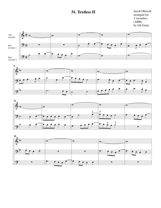 Textless II (arrangement for 3 recorders)