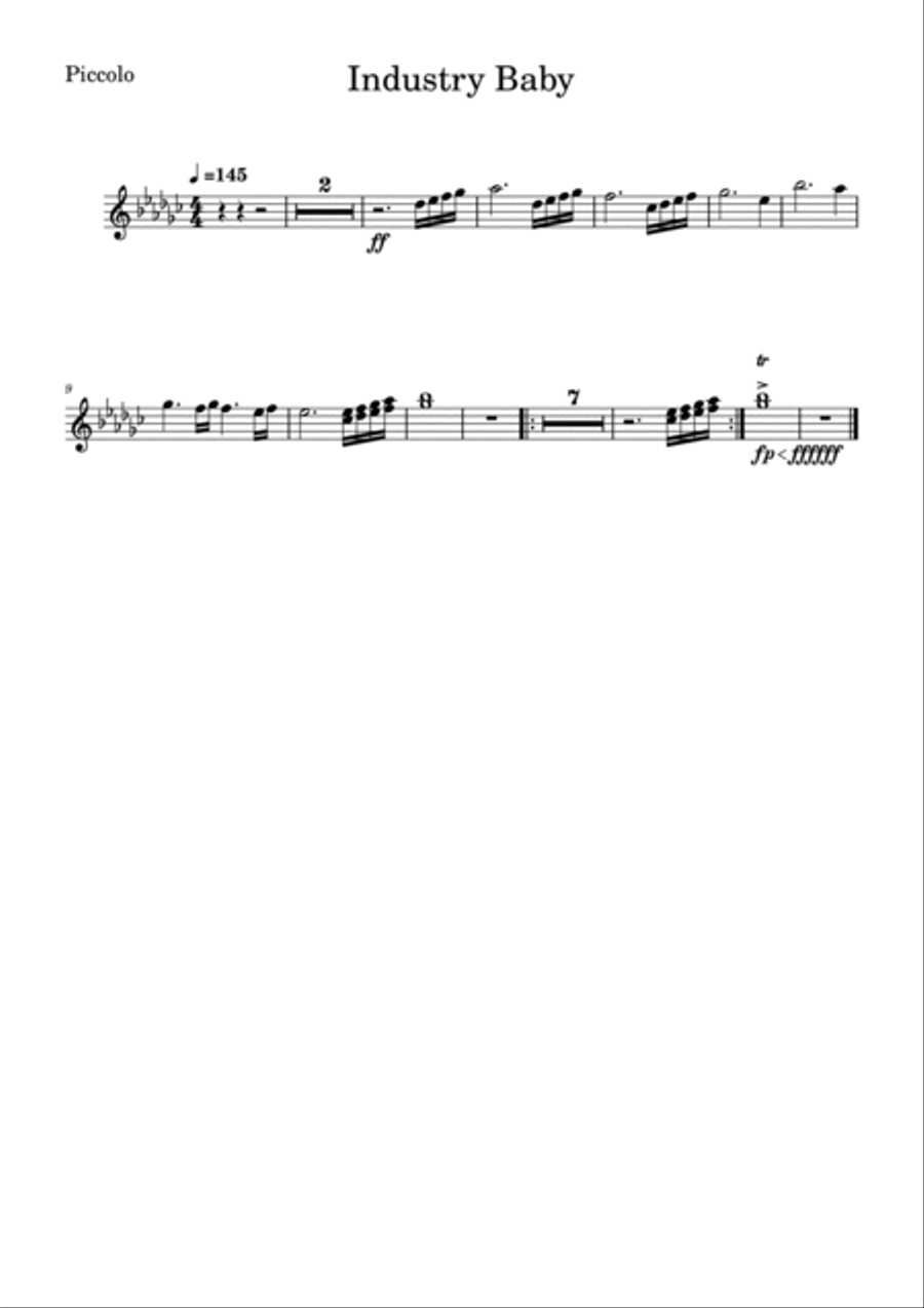 Industry Baby Industry Baby Marching Band scores gallery preview page 4