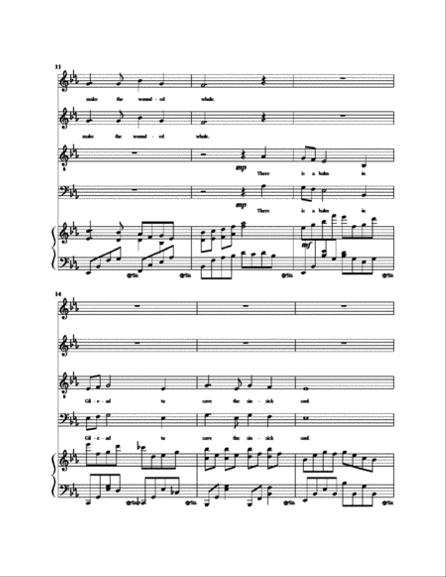 Balm in Gilead Choir scores gallery preview page 4