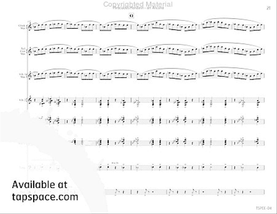 Miraculous Mandarin, The Miraculous Mandarin, The Percussion Ensemble scores gallery preview page 24