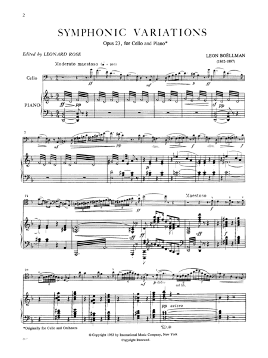 Symphonic Variations, Opus 23 Piano Accompaniment scores gallery preview page 2