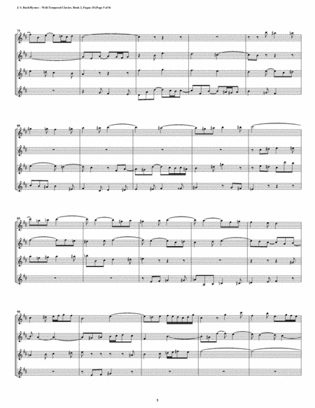 Fugue 18 from Well-Tempered Clavier, Book 2 (Clarinet Quartet) image number null