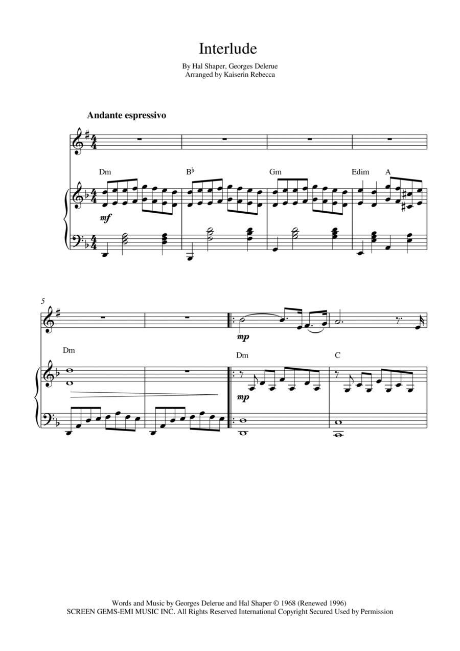 Interlude Interlude Tenor Saxophone scores gallery preview page 1