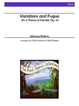 Book cover for Variations and Fugue on a Theme of Handel, Op. 24 for Wind Quintet