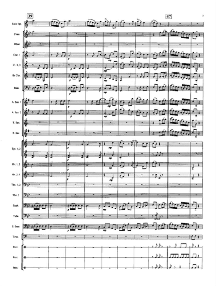 Allegro from Concerto for Trumpet Concert Band scores gallery preview page 6