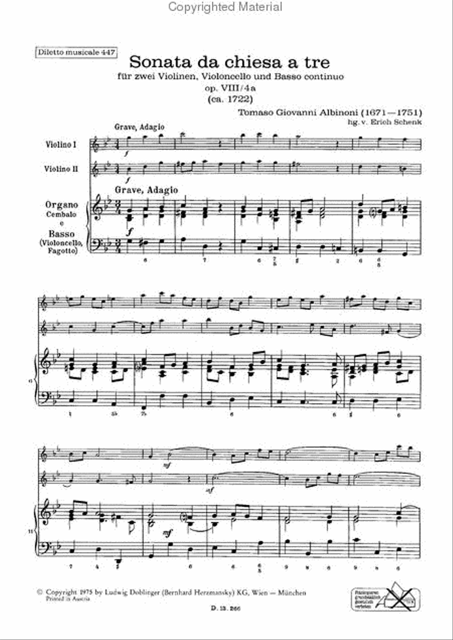 Sonata da chiesa a tre g-moll op. 8 / 4a Violin scores gallery preview page 2