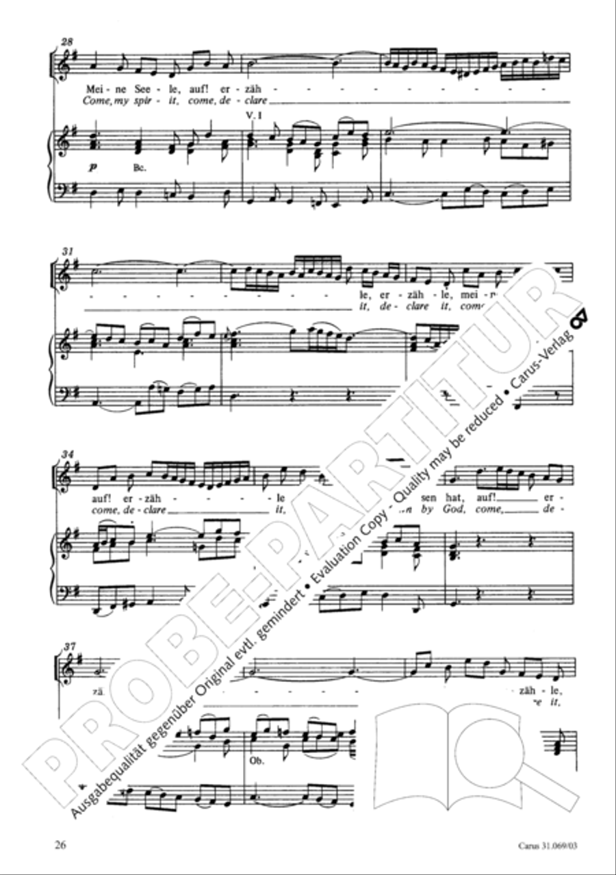 Praise the Lord, O my spirit (Lobe den Herrn, o meine Seele) 4-Part scores gallery preview page 26