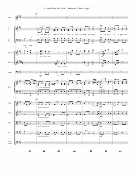 Come Before the Giver (arr. Jon Paige) - Full Score