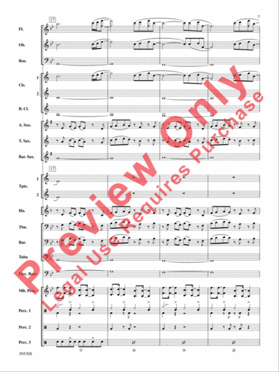Teenage Dream / Super Bass Concert Band scores gallery preview page 8