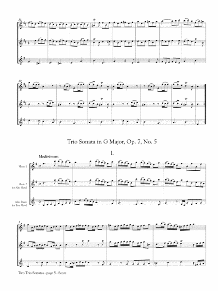 Two Trio Sonatas for Flute Trio